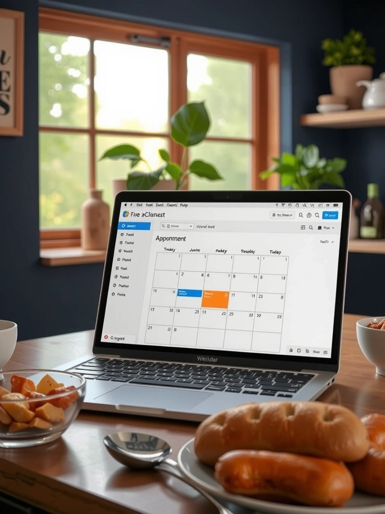 Bildschirm mit Kalender für Beratungstermin